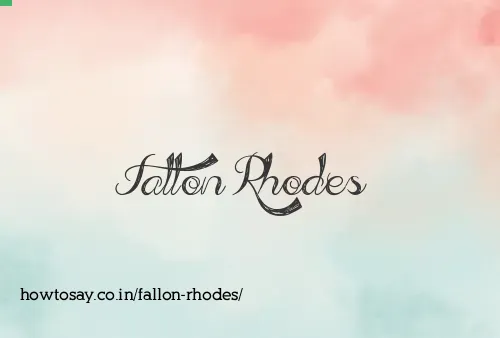 Fallon Rhodes