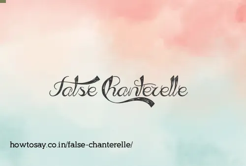 False Chanterelle