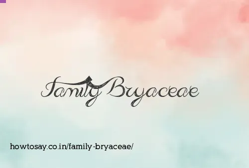 Family Bryaceae