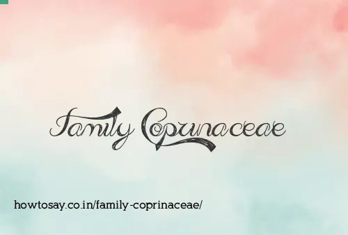 Family Coprinaceae