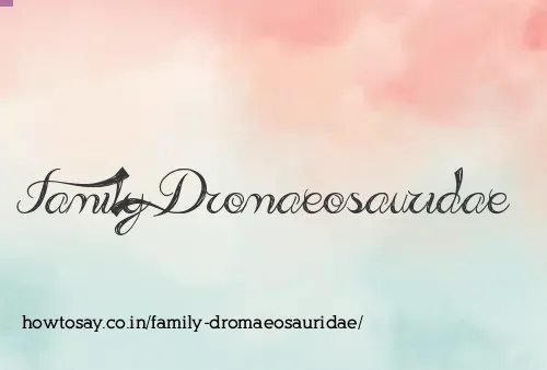 Family Dromaeosauridae