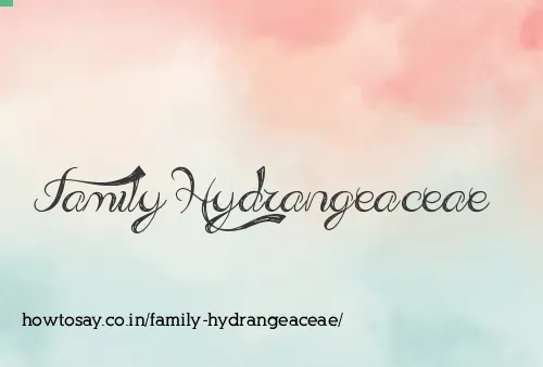 Family Hydrangeaceae