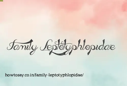 Family Leptotyphlopidae