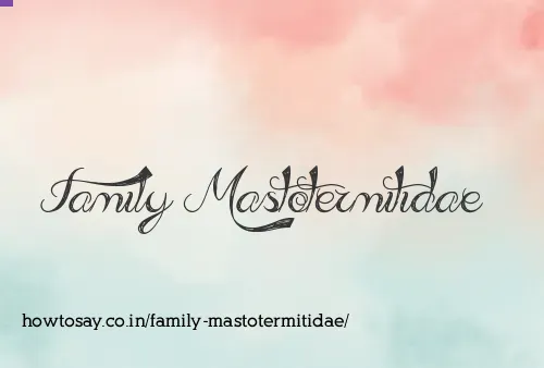Family Mastotermitidae
