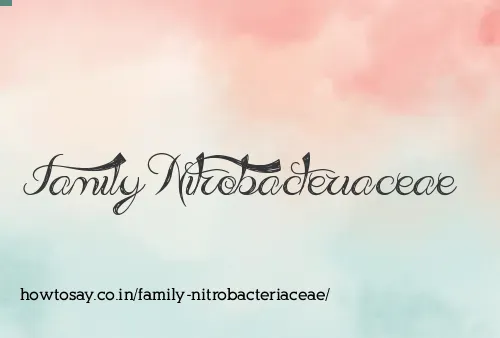 Family Nitrobacteriaceae