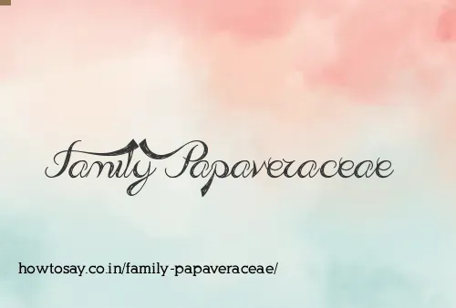 Family Papaveraceae