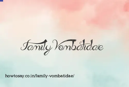 Family Vombatidae