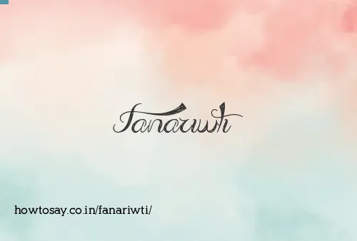 Fanariwti