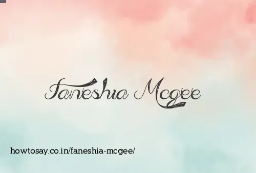 Faneshia Mcgee