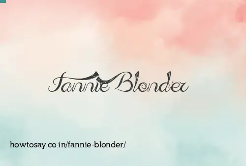 Fannie Blonder