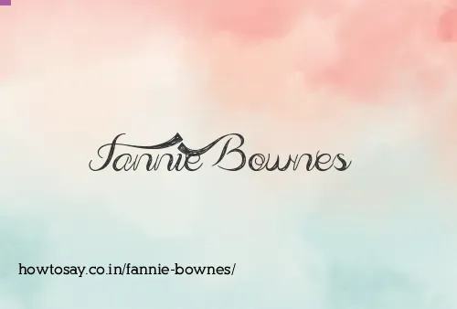 Fannie Bownes