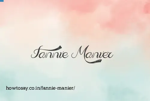Fannie Manier