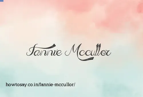 Fannie Mccullor
