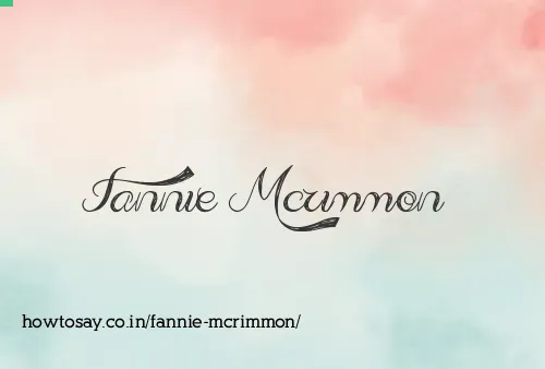 Fannie Mcrimmon