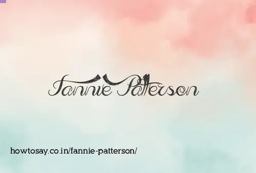 Fannie Patterson