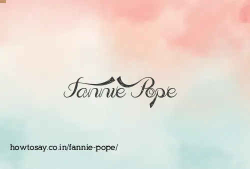 Fannie Pope