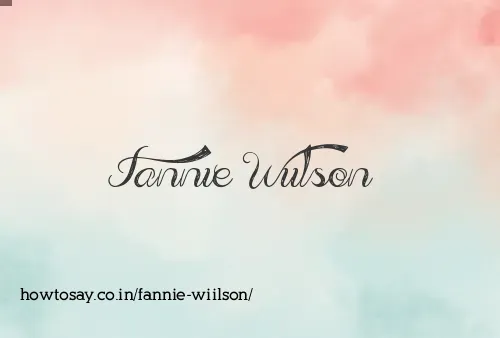 Fannie Wiilson