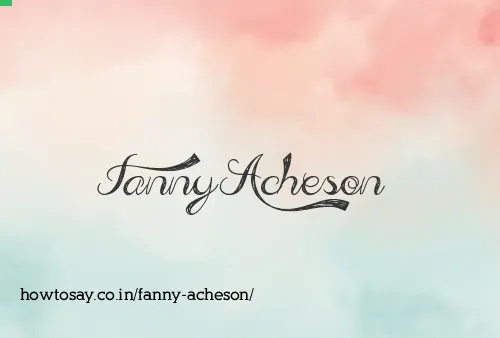 Fanny Acheson