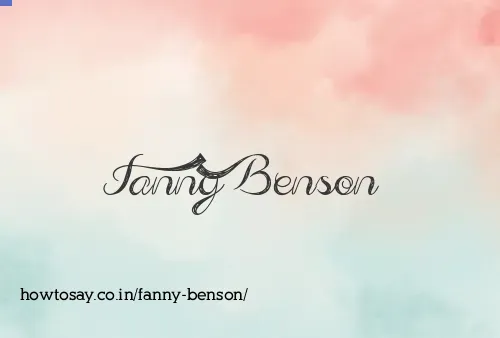 Fanny Benson