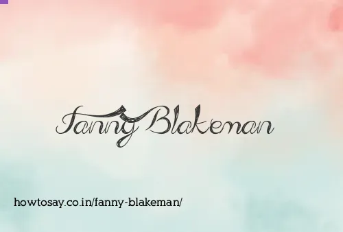 Fanny Blakeman