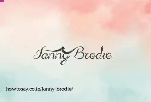 Fanny Brodie