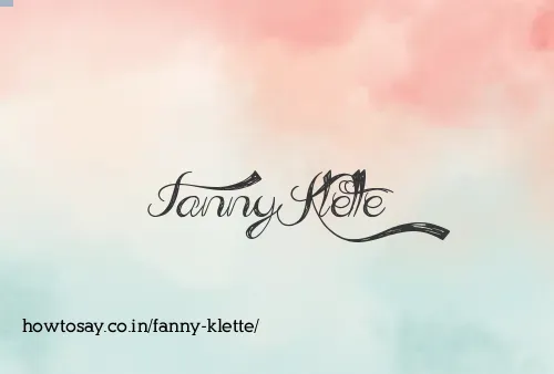 Fanny Klette