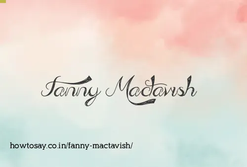 Fanny Mactavish