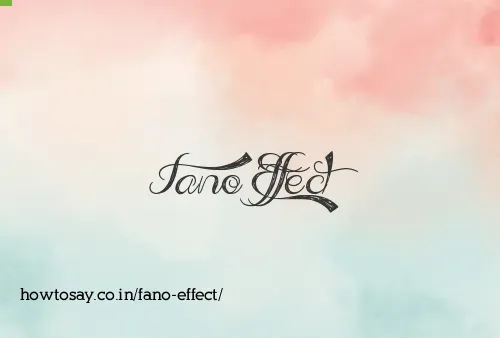 Fano Effect
