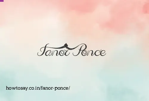 Fanor Ponce