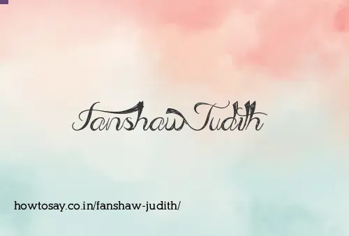 Fanshaw Judith