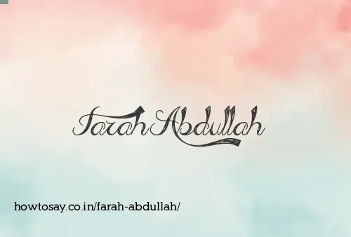 Farah Abdullah