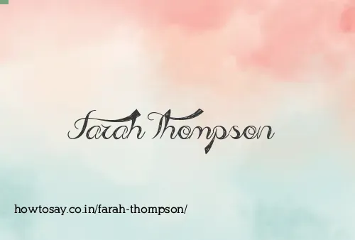 Farah Thompson