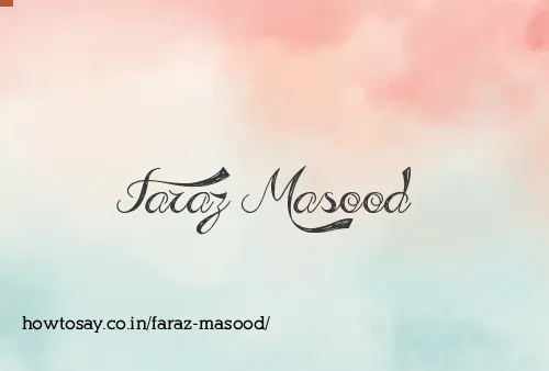 Faraz Masood
