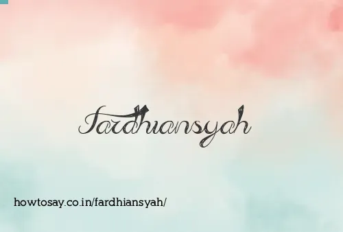 Fardhiansyah
