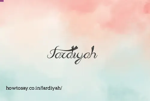 Fardiyah