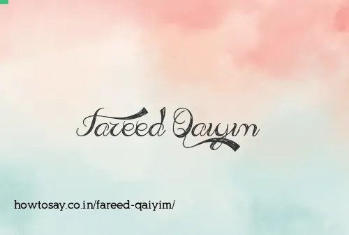 Fareed Qaiyim