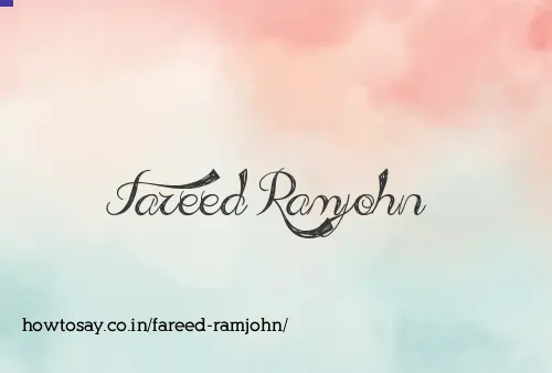 Fareed Ramjohn