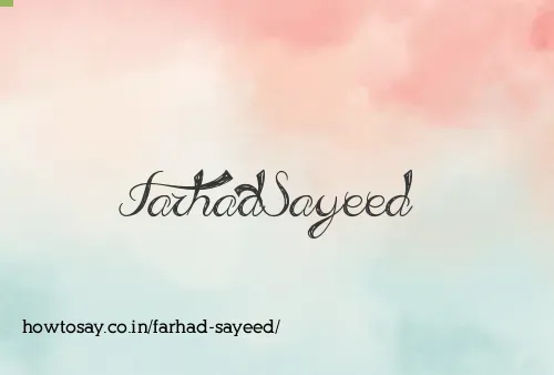 Farhad Sayeed