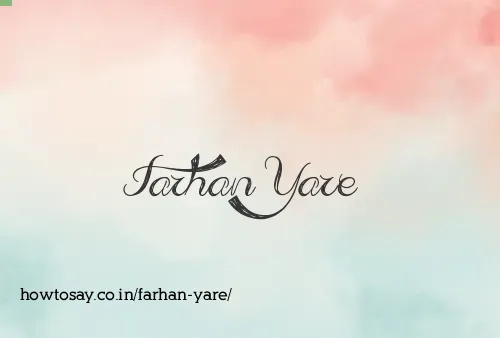Farhan Yare