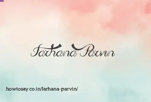 Farhana Parvin