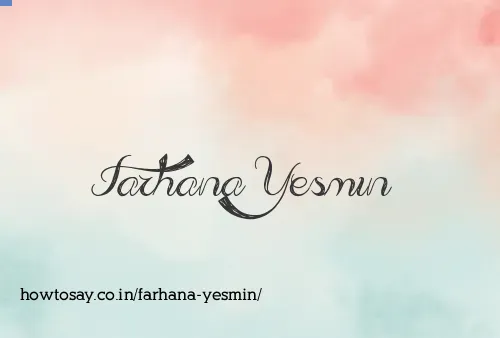 Farhana Yesmin