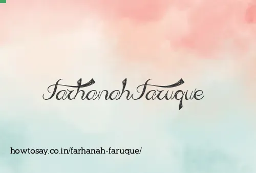 Farhanah Faruque
