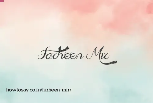 Farheen Mir