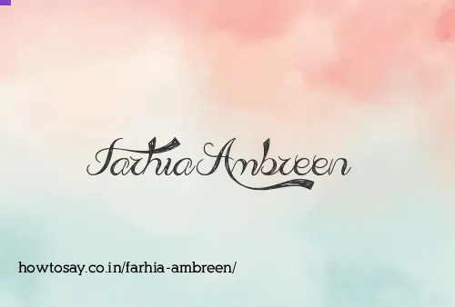 Farhia Ambreen