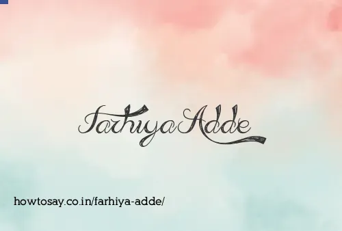Farhiya Adde