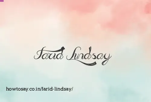 Farid Lindsay