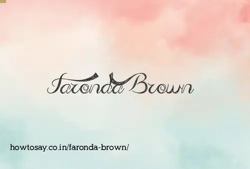 Faronda Brown