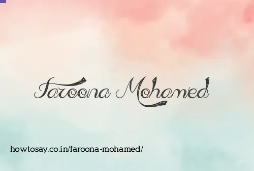 Faroona Mohamed