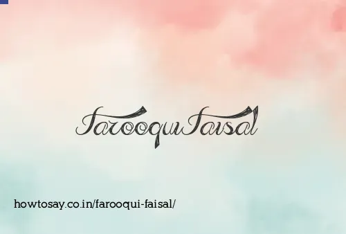 Farooqui Faisal