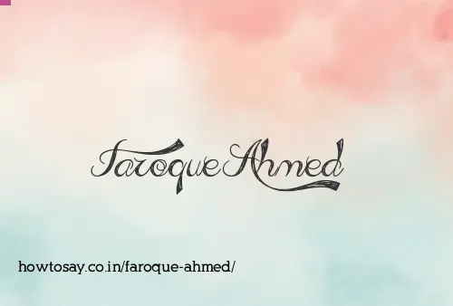 Faroque Ahmed
